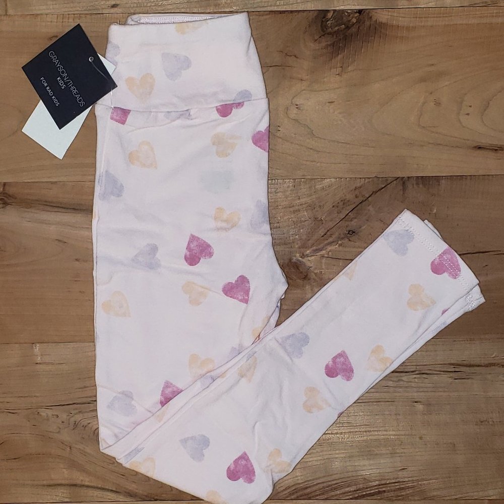 Girl's Pink Pants Hearts Jogger